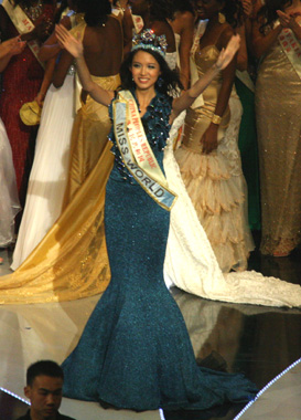 Photo:  Miss World 2007 Zhang Zilin, China PR